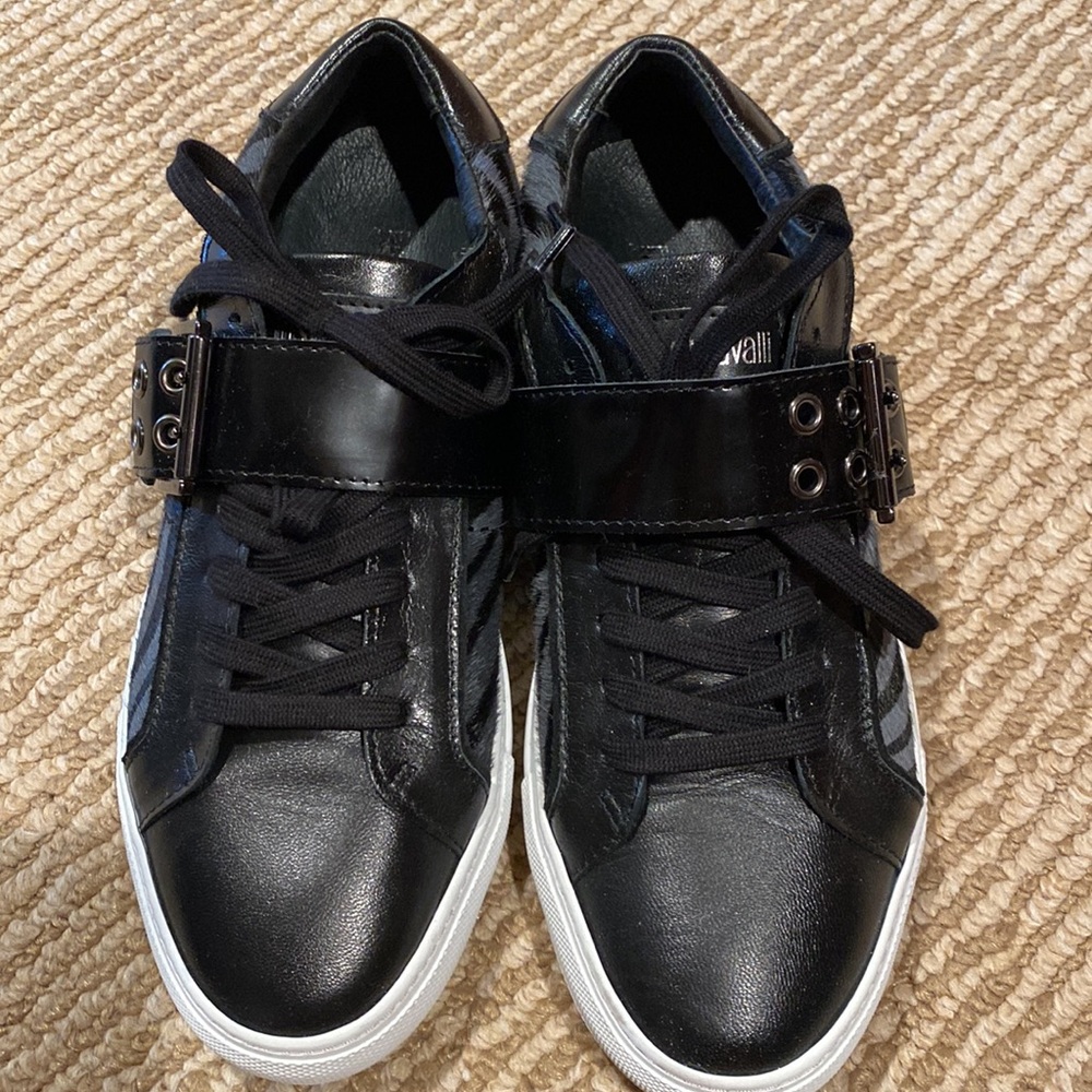 Designer Leather Sneakers by Just Cavalli. Size 10 fits ~9.